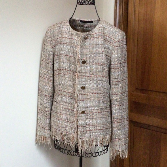 Tagliatore frayed edges tweed jacket, Size 42 - Picture 6 of 12